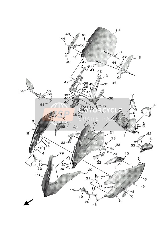 BC32286501P7, Cover, Front, Yamaha, 0